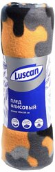 Плед Флис 130х150 см, 120 гр/м2 Орнамент Камуфляж серый