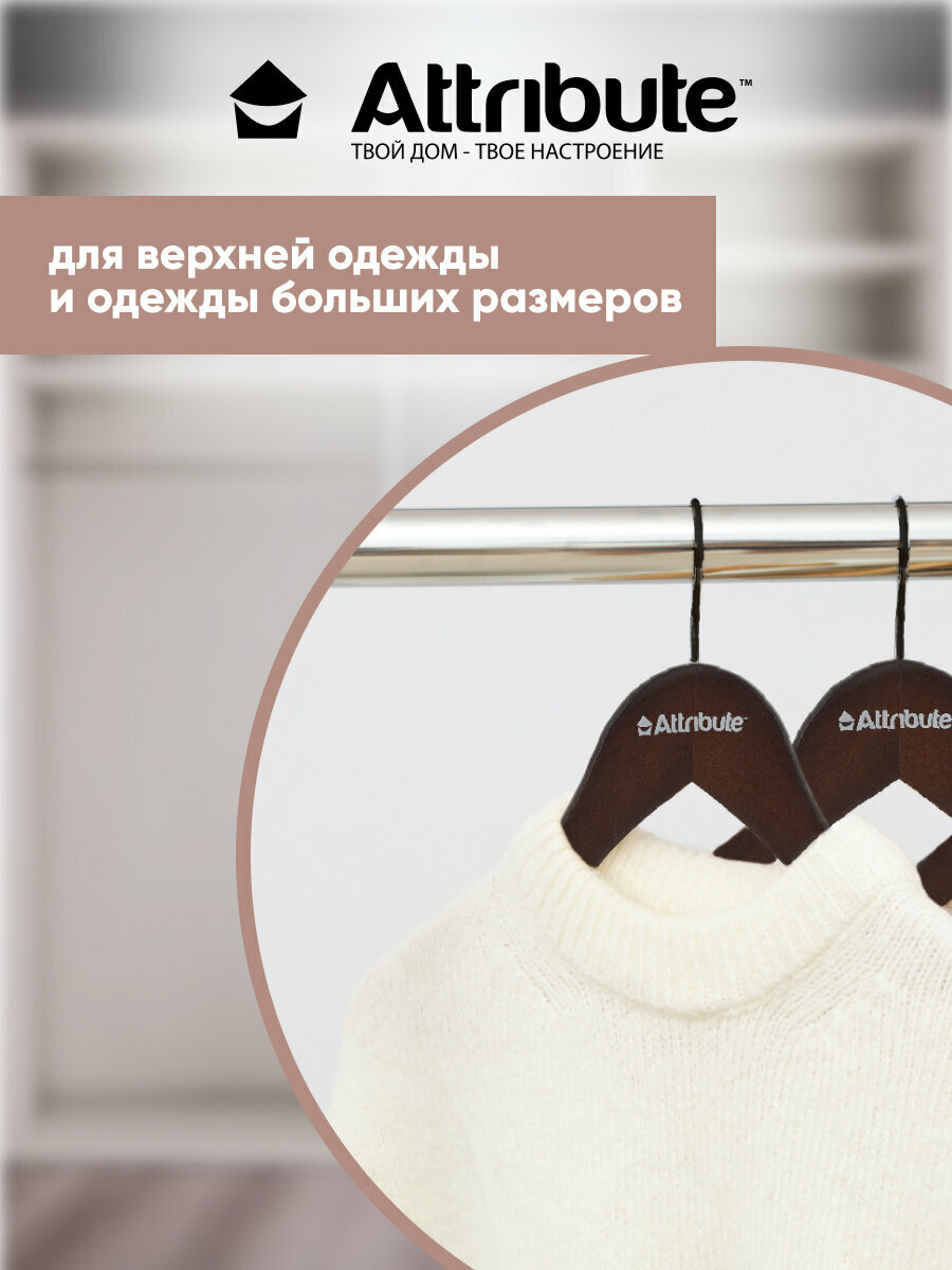 Вешалка для верхней одежды "GEOMETRY" ATTRIBUTE HANGER, 45,5 см, натуральное дерево — фото 1