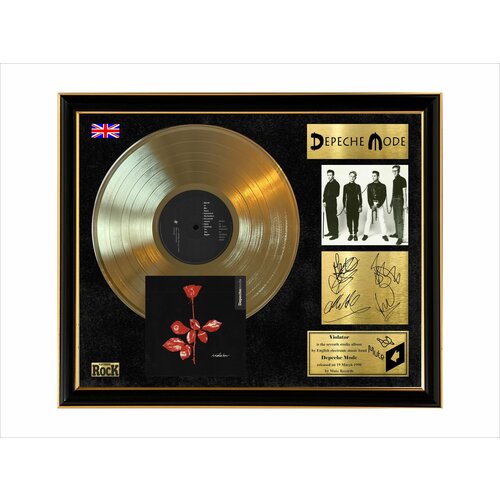 Depeche mode violator золотой винил в рамке с автографами