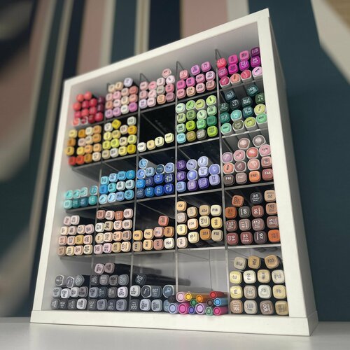 5х5 Бокс-органайзер стеллаж для хранения маркеров и канцелярии разделители оргстекло стеллаж 4950₽