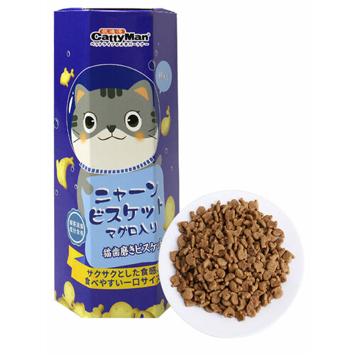 Лакомство для кошек Japan Premium Pet Молочные бисквиты на основе тихоокеанского тунца для чистки зубов , 60 г
