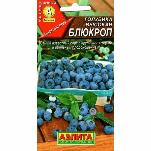 Голубика высокая блюкроп, 0.01 гр. Аэлита семена голубика высокая блюкроп 0 01г