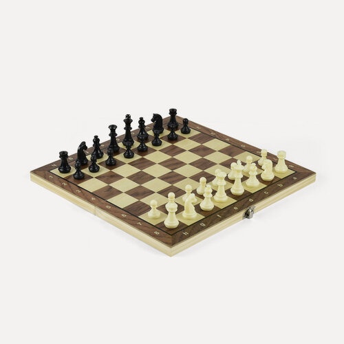 Изображение товара Набор 3 в 1 (шашки, шахматы, нарды) W2802М, 29см, дерево, магнитный