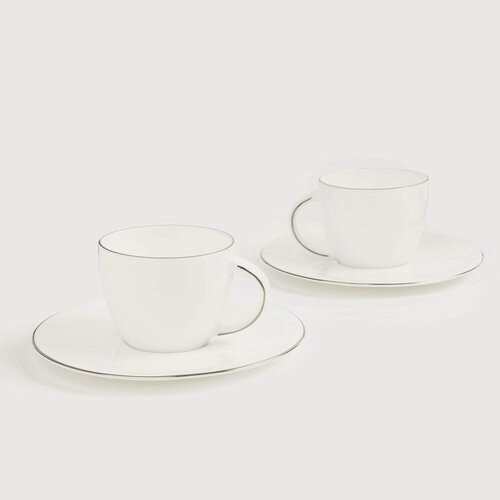 Изображение товара Пара кофейная, 2 перс, 4 пр, объем 110 мл, фарфор F, Antarctica