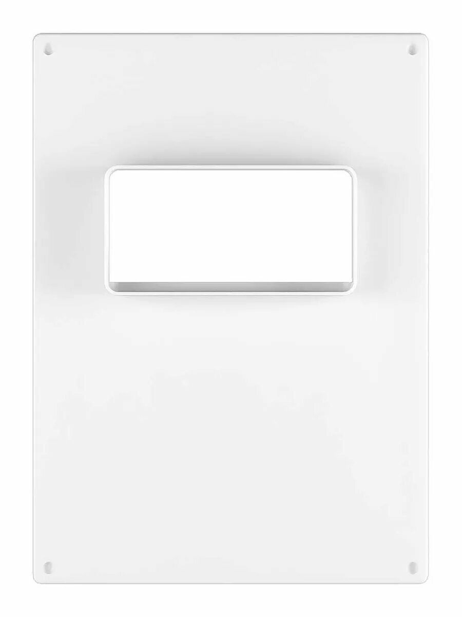 Площадка торцевая фланец ERA511ПТГ 55х110 мм, горизонтальная, прямоугольная, ПВХ, белая — фото 1