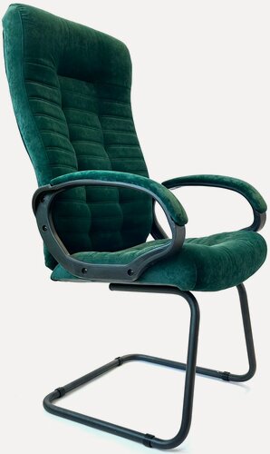 Изображение товара Офисное конференц-кресло StylChairs Атлант Ультра Софт, велюр зелёный