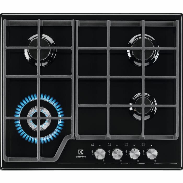 Встраиваемая варочная панель газовая Electrolux черный - фото №1