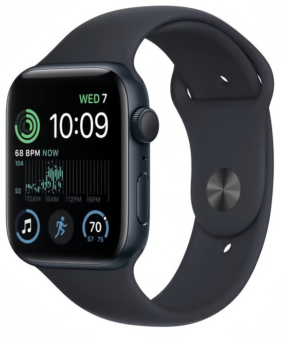 Смарт-часы Apple Watch Series 9 45 мм Aluminium Case GPS, midnight Sport Band S/M