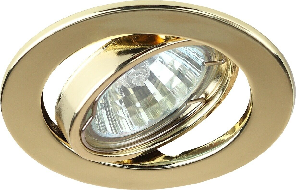 Светильник ST2A GD ЭРА штампованный поворотный MR16,12V/220V, 50W золото