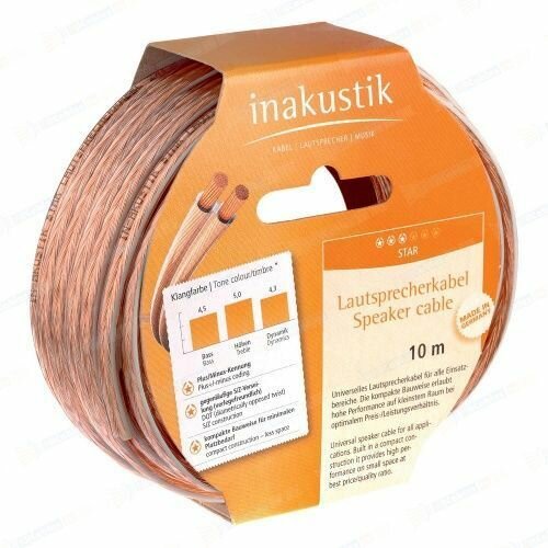 Inakustik Star LS-Reels 2 x 1.5 mm2 10 m кабель акустический