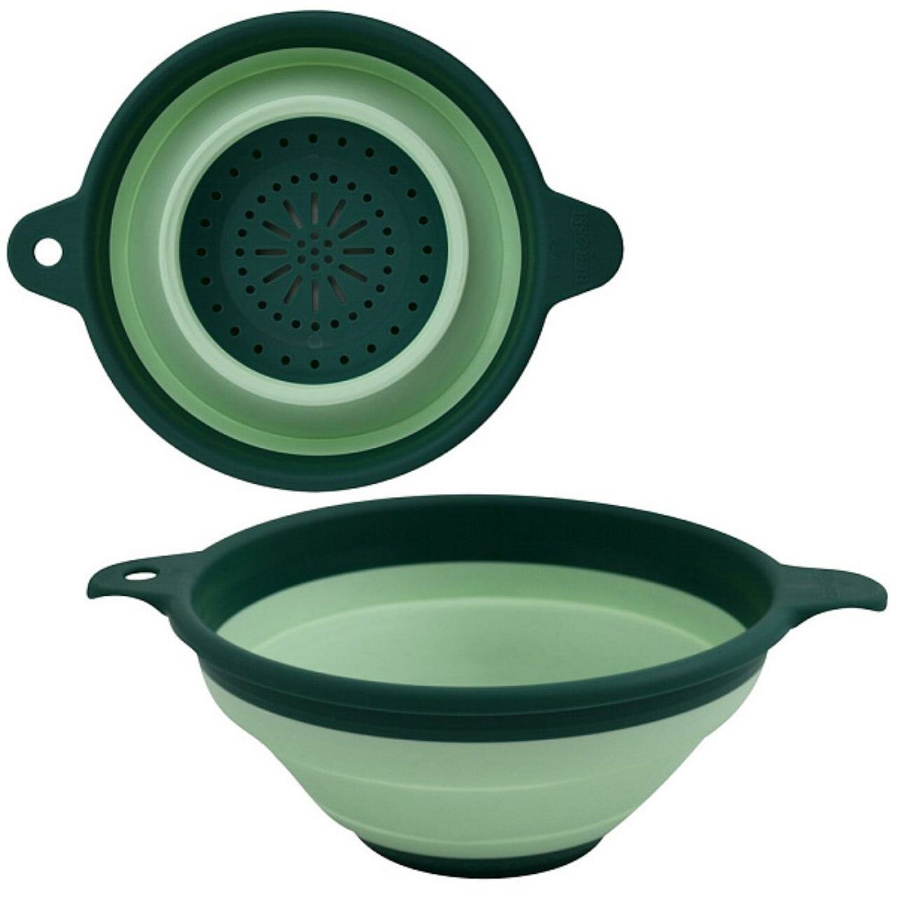 Дуршлаг Мультидом Compact Mini складной чайное дерево пластик/силикон 23x18x5 см