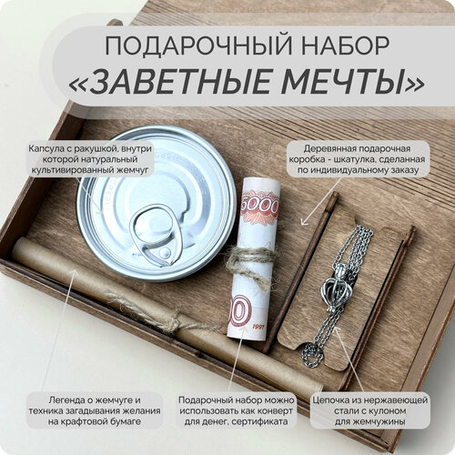 Подарочный набор для женщин на день рождения Заветные мечты сердце