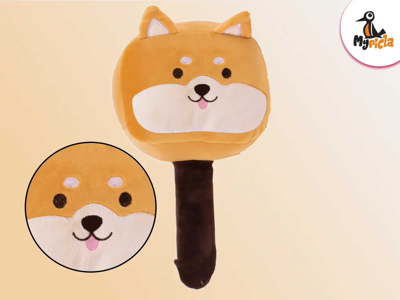 Мягкая гипоаллергенная игрушка-молоточек « Собака Улыбака Таня » 30 см