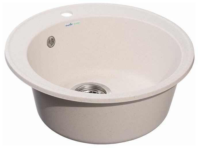 GRANFEST Мойка QUARZ 08 1-чаша D-480мм белый арт. GF-Z-