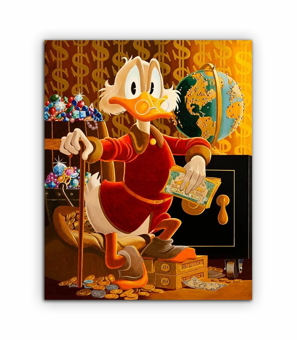 Картина интерьерная Скрудж и богатство 50-60