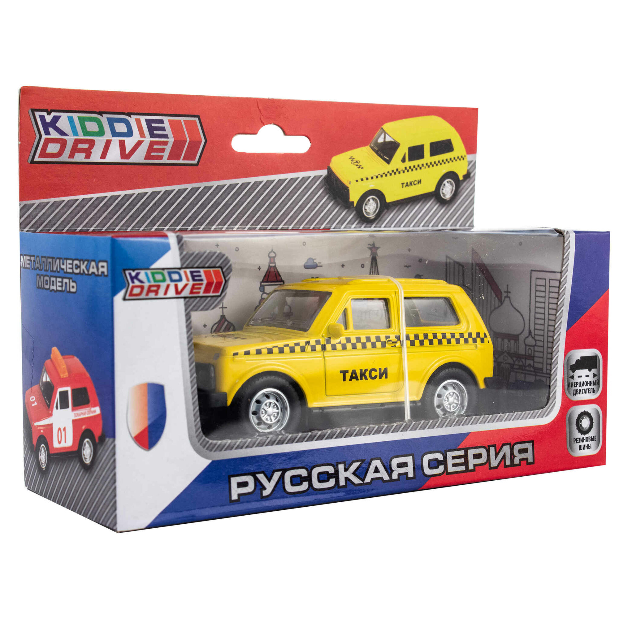 Внедорожник такси KiddieDrive инерционный, 11см - фото №3