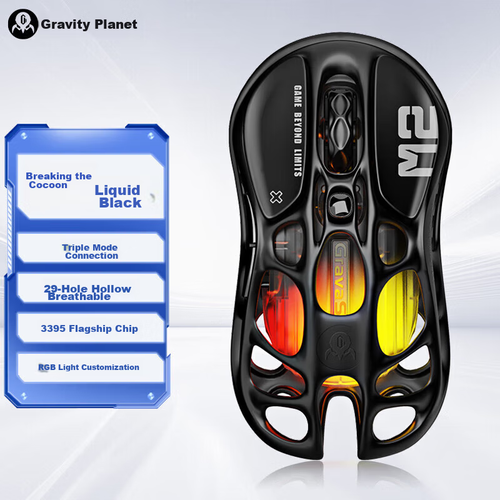 Игровая мышь Gravity Planet Breakthrough Wireless/wired Bluetooth, 3395, RGB, black