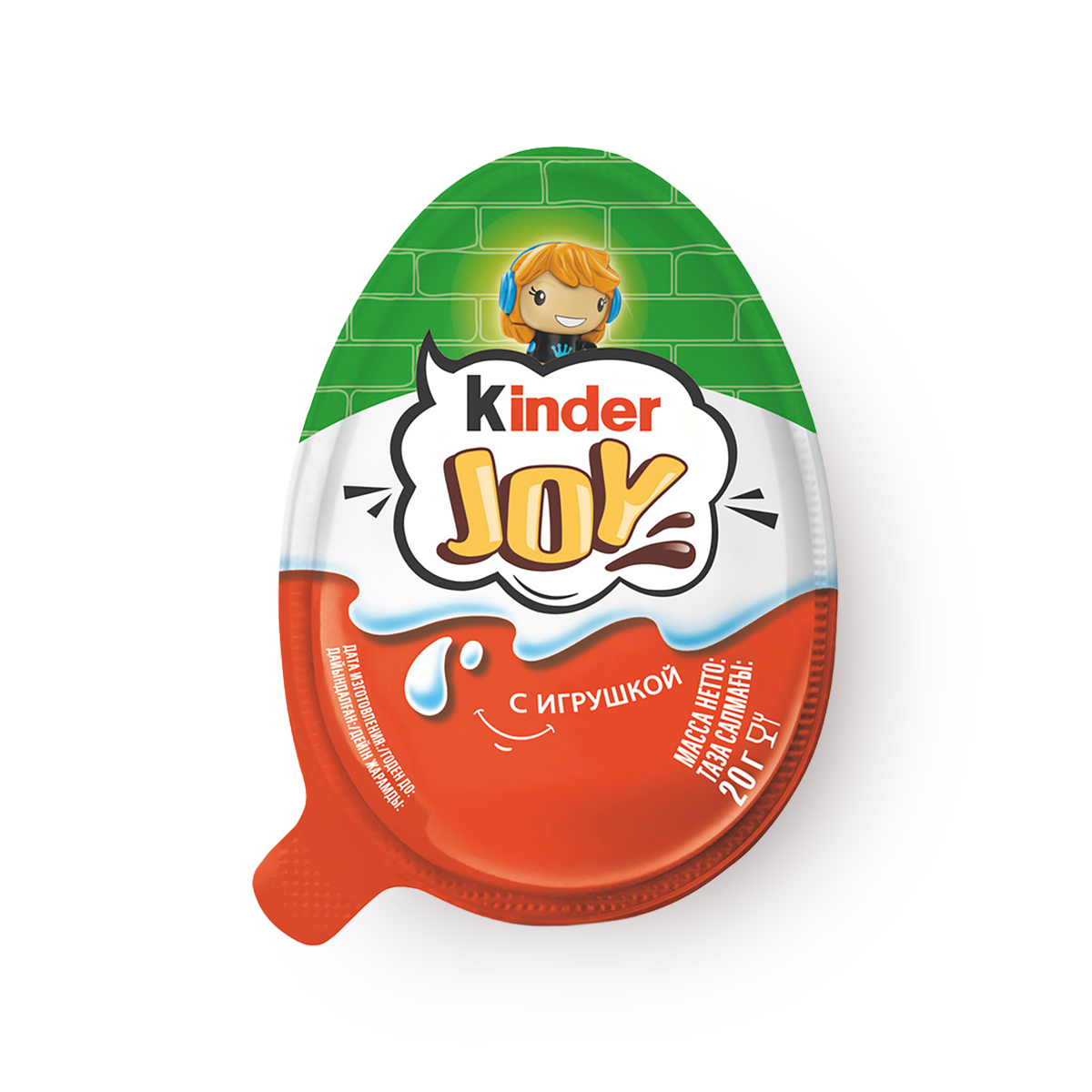 Яйцо шоколадное Kinder Joy с ложкой и игрушкой для девочек, 20 г