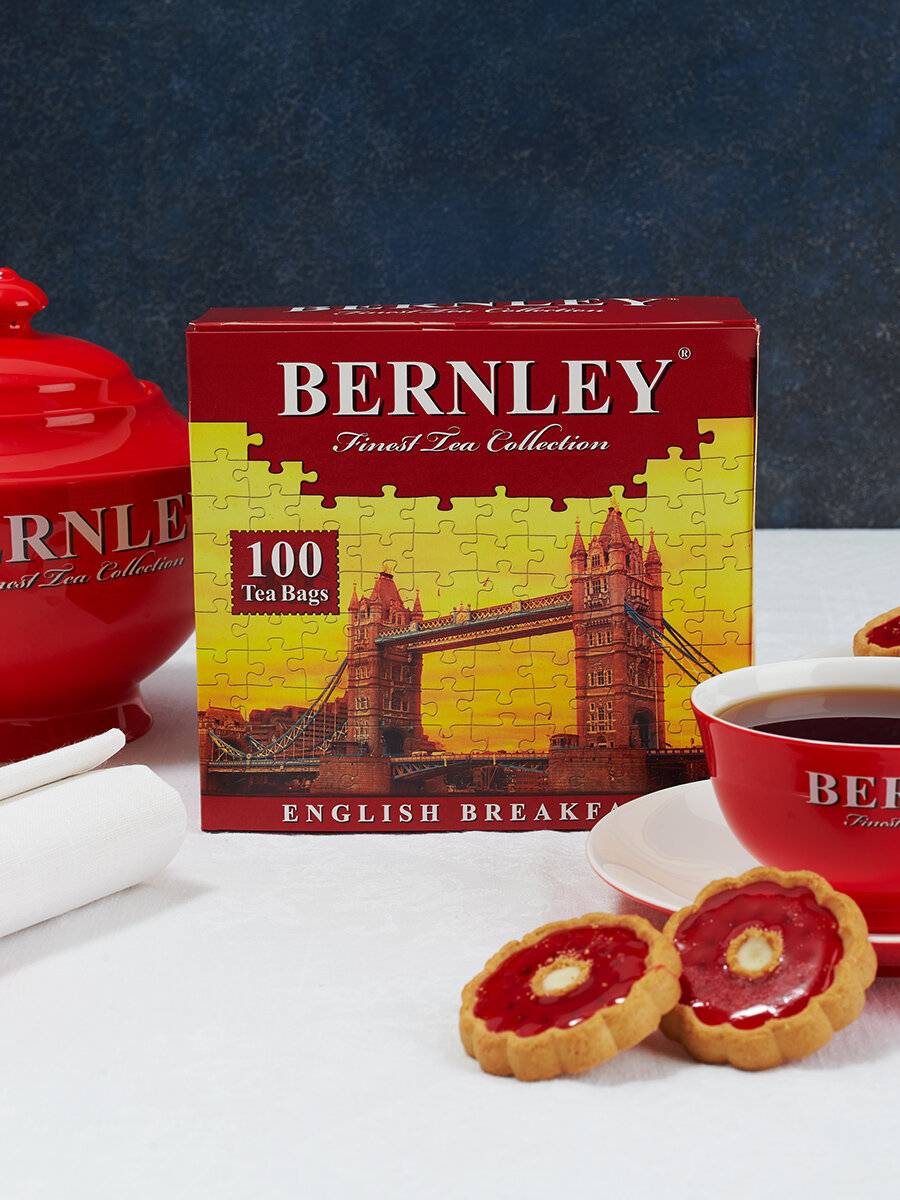 Чай Bernley черный байховый в пакетиках "ИНГЛИШ БРЕКФАСТ" 100 шт. — фото 1