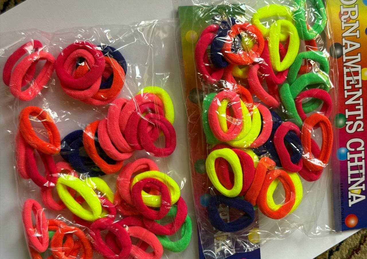 Набор резинок, силикон, для девочек, набор в чехле, разноцветные, 40шт