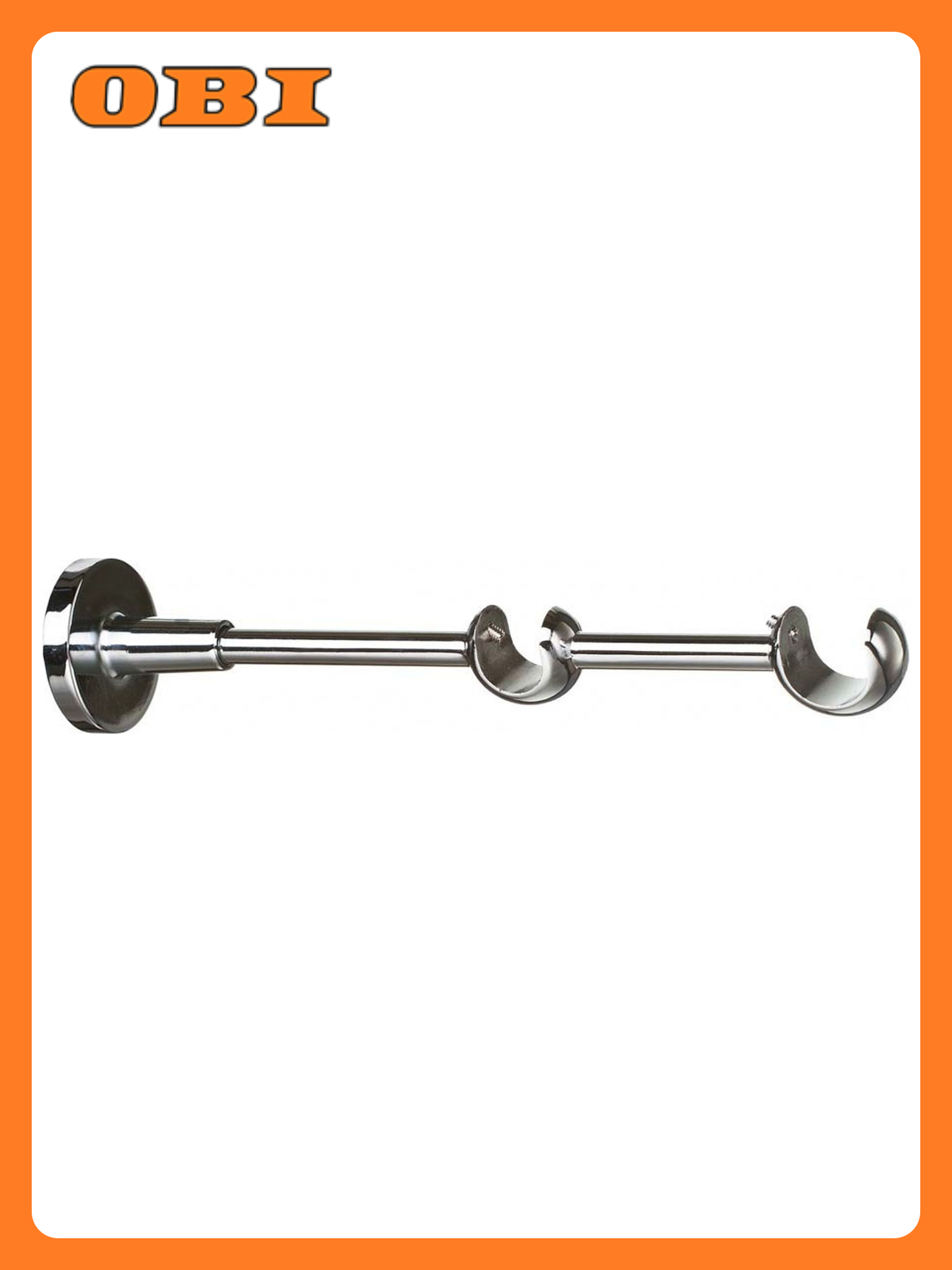 Держатель для карниза 2 ряда Home Access металл серебряный D20 мм 22 см