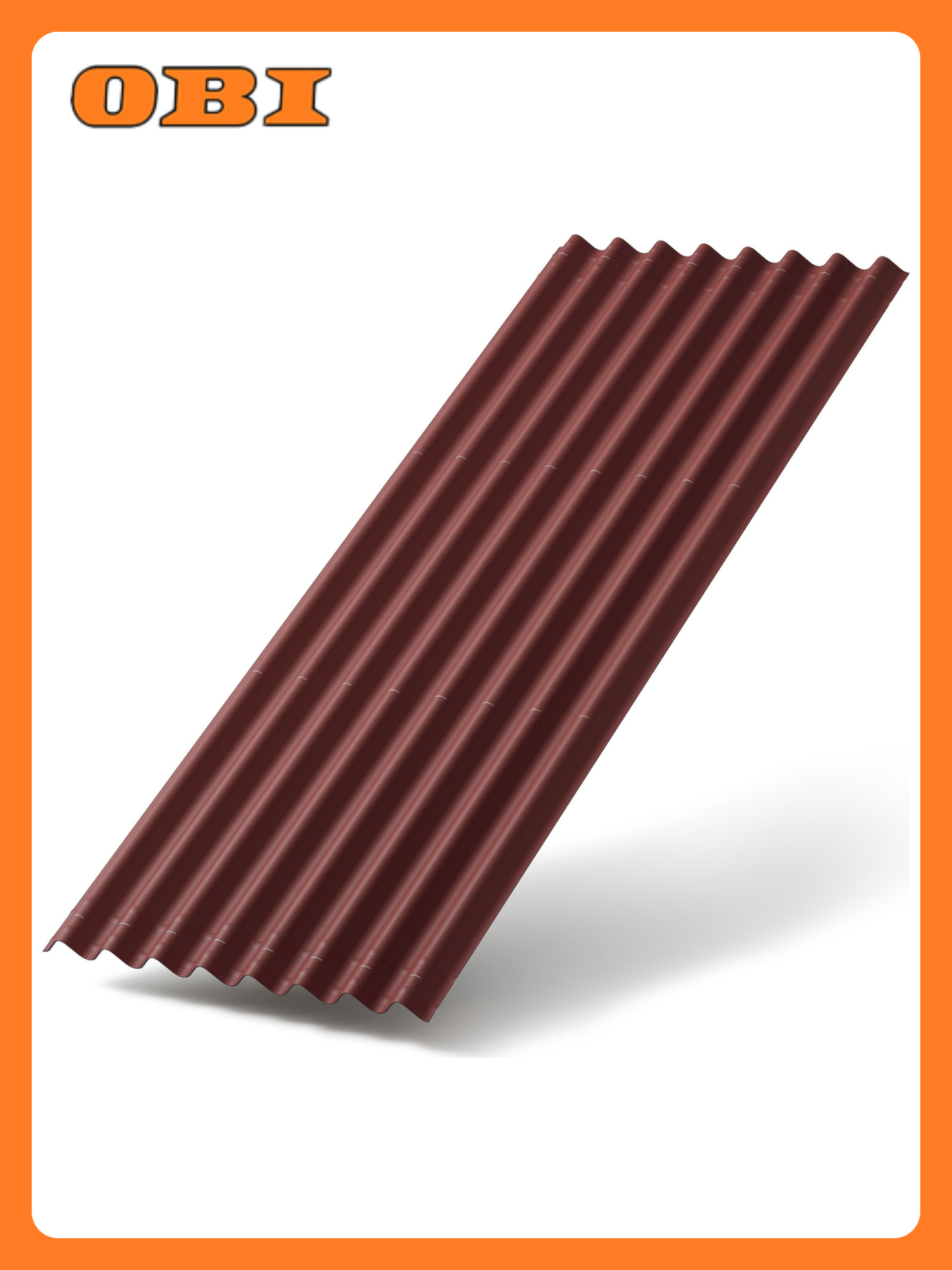 Лист кровельный скатный Ондулин DIY красный 1830х760 мм 122 кв. м