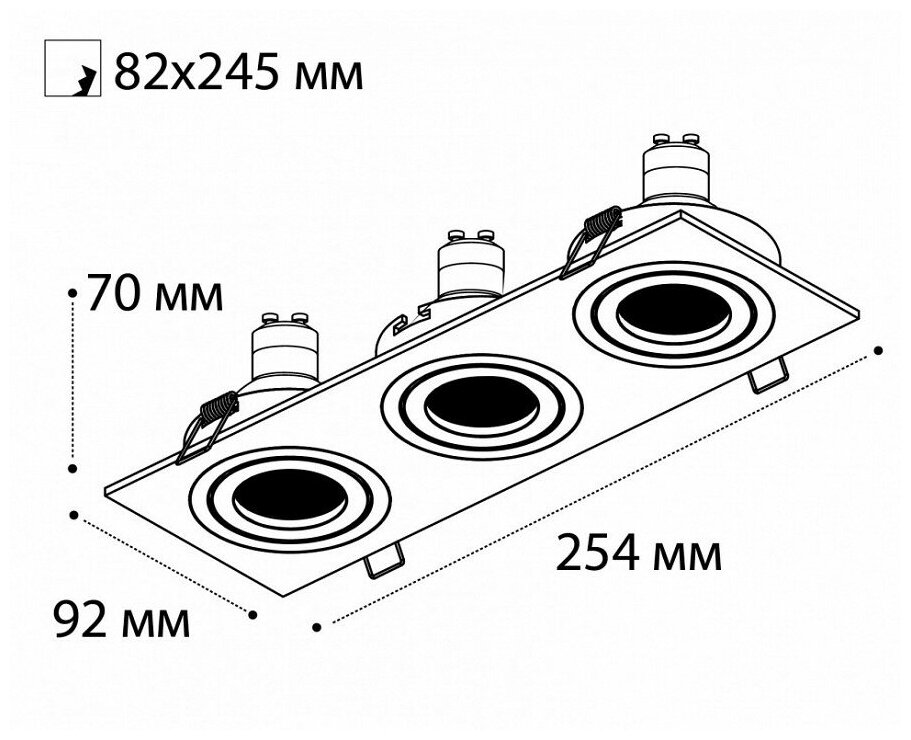 Встраиваемые светильники ITALLINE SAG303-4 white/white - фотография № 3