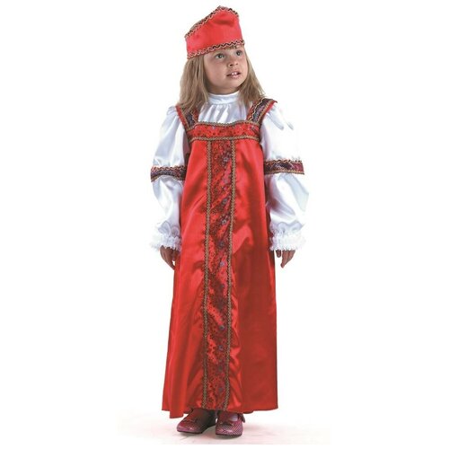 Костюм Батик, размер 128, красный карнавальный костюм для девочек марья искусница размер 110 56