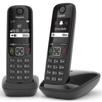 РТелефон Dect Gigaset AS690 DUO RUS черный труб. в компл.2шт АОН