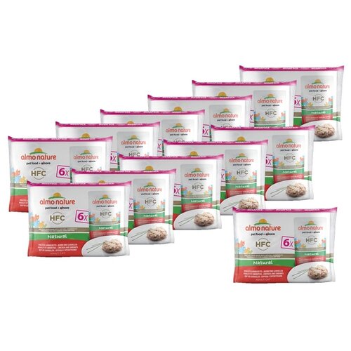 Almo Nature Набор 6 шт.по 55г паучи для Кошек с Курицей и Креветками (Multipack Classic Chicken and Shrimps) 0,33 кг х 6 шт.