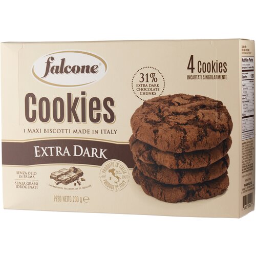 Печенье Falcone Cookies с темным шоколадом, 200г