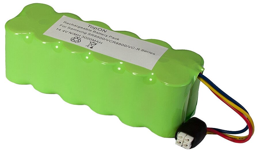 Аккумулятор для беспроводного робота-пылесоса Samsung Navibot (14.4в, 3Ач, Ni-MH) TopON PN: VCA-RBT2