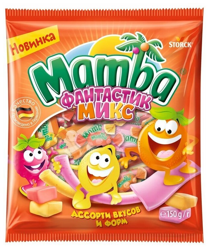 Жевательные конфеты Mamba Фантастик микс 150 гр.