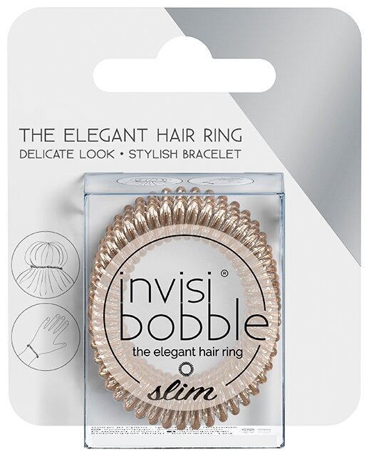 Invisibobble Резинка-браслет для волос Chrome Sweet Chrome, с подвесом, 3 шт (Invisibobble, ) - фото №1