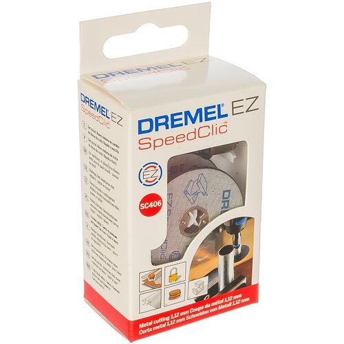 диск алмазный отрезной ez speedclic s545dm 38 мм dremel мах 2615s545dm Набор для резки (38мм) Dremel SPEED CLIC SC406 2615S406JC 13640436