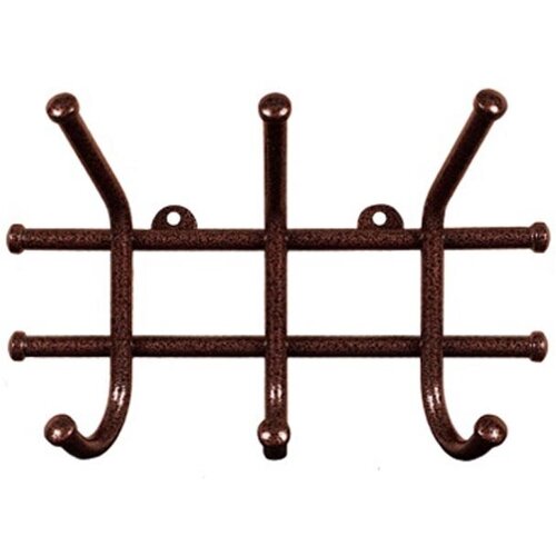 Вешалка настенная норма 3крючка 245х80х165мм медный антик 1277₽