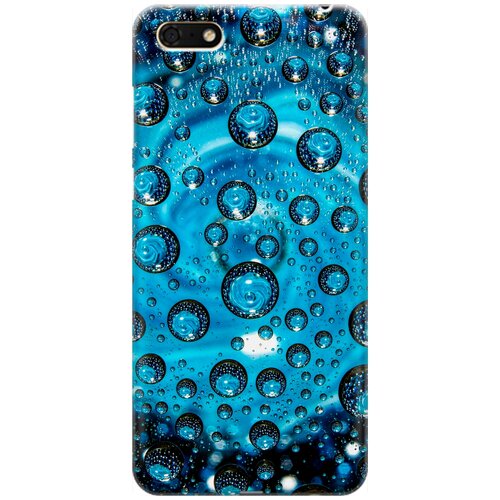 фото Re:pa накладка transparent для huawei y5 prime (2018) / y5 (2018) / honor 7a / 7s с принтом "голубые капли"