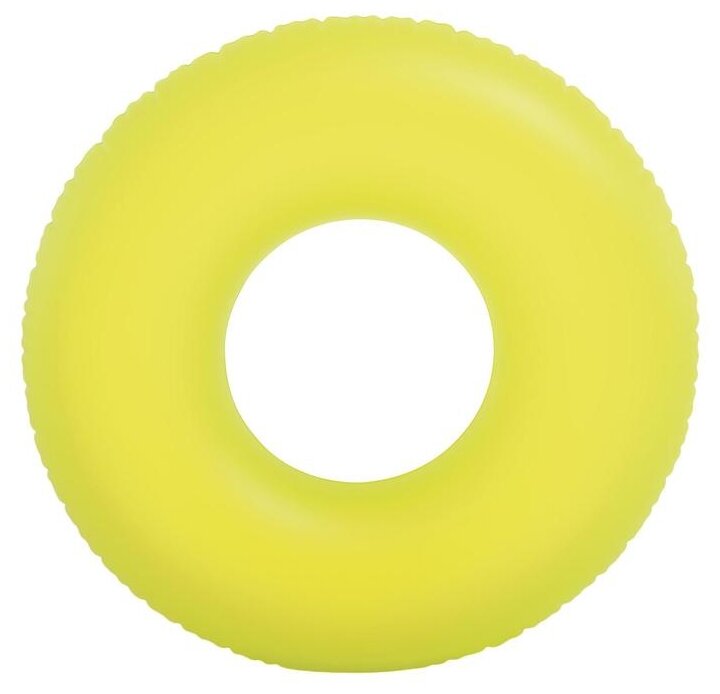 Надувной круг 91см "Неоновый холод" Intex 59262, Желтый