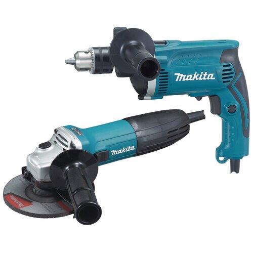 Набор сетевого инструмента Makita DK0123 (ударная дрель HP1630 + УШМ GA5030)