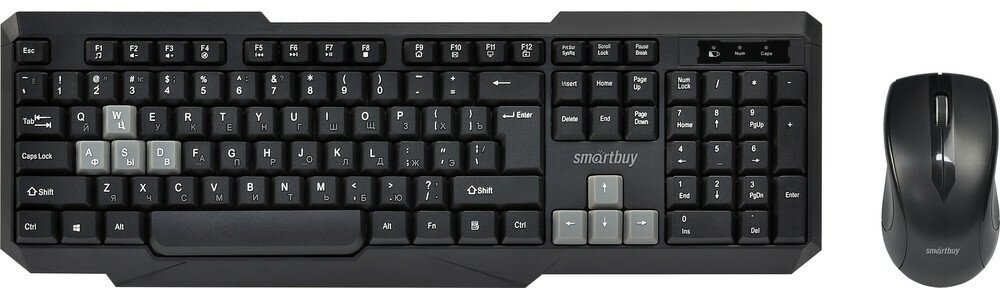 Комплект клавиатура+мышь мультимедийный Smartbuy ONE 230346AG (SBC-230346AG-KG) черно-серый