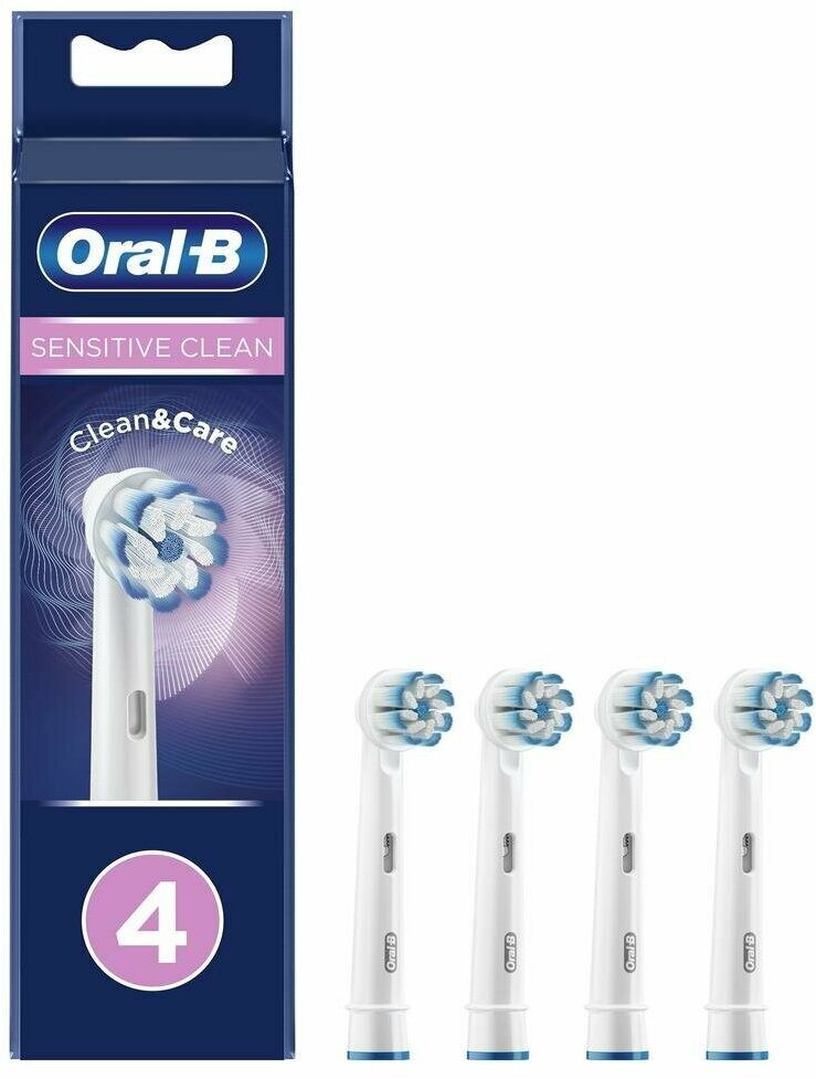 Насадка для зубных щеток Oral-B Sensitive Clean EB60 Sensitive Clean (упак.:4шт) для зубных щеток Oral-B - фотография № 6