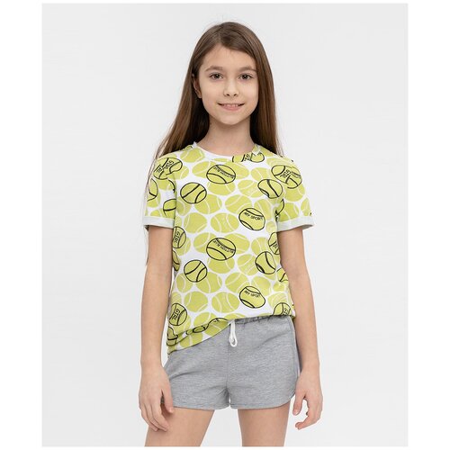 фото Футболка button blue, размер 128, салатовый