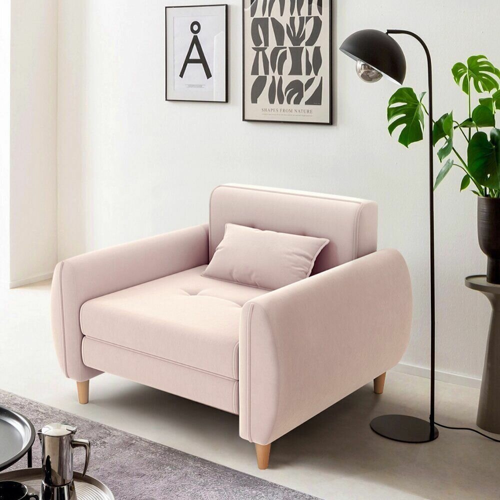 Кресло-кровать Твикс, нежно-розовый