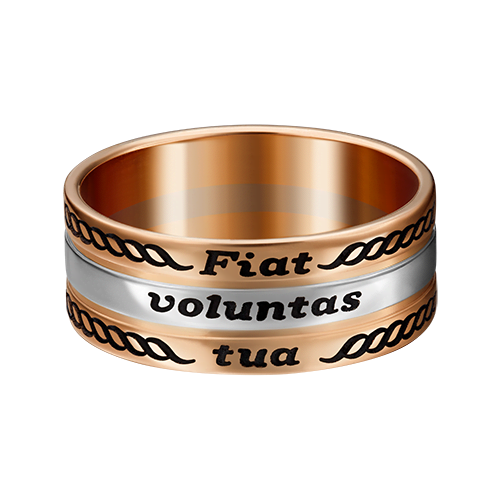 Кольцо обручальное PLATINA комбинированное золото, 585 проба, размер 17