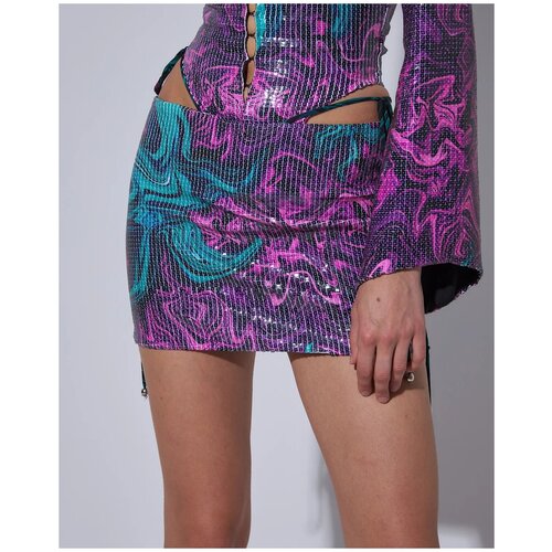 Юбка Mardo._ из пайеток с авторским принтом, M