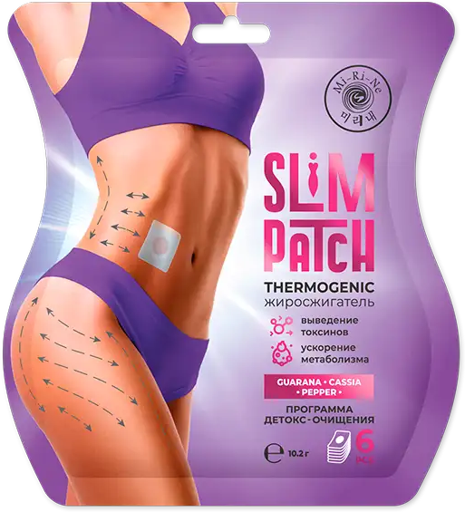 Mi-Ri-Ne Slim Patch Косметический слим-патч для ухода за телом Программа Детокс-очищение 6 шт