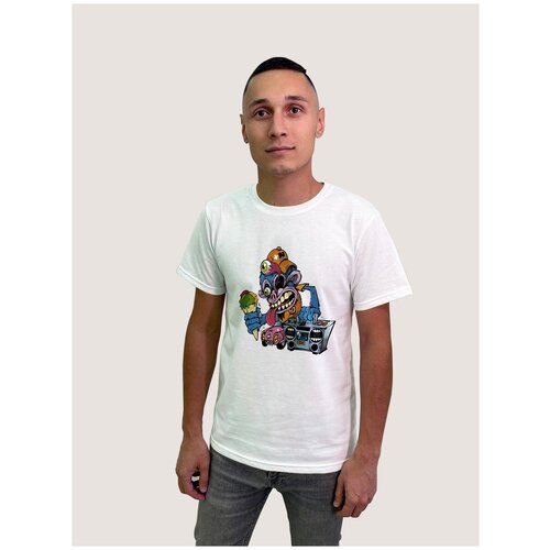 фото Футболка, размер 2xl, белый будь на стиле