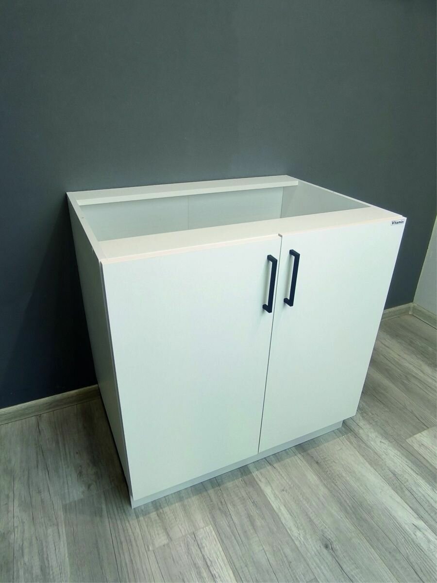Шкаф кухонный напольный с полкой белый ш.80см