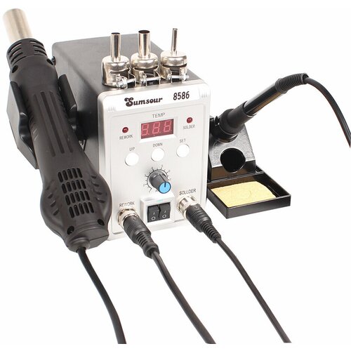 8586 паяльная станция 2 в 1 цифровой дисплей с регулируемой температурой SMD переделка термофен паяльник сварочный инструмент для ремонта