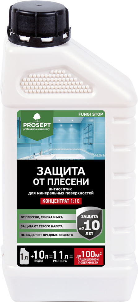 PROSEPT FUNGI STOP - защита от плесени 1к10, 1л арт.018-1